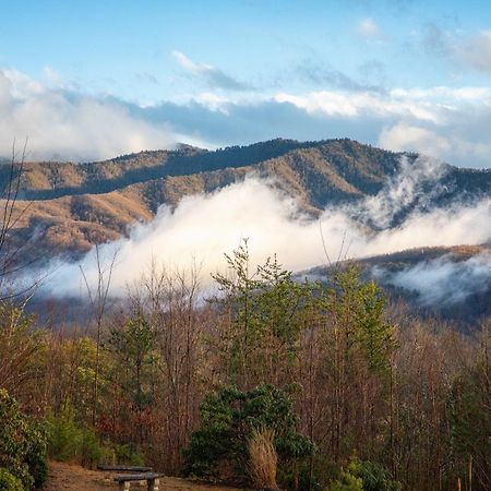 Real Log Cabin With Amazing Views, Hot Tub, Sauna, Games Gatlinburg Bagian luar foto